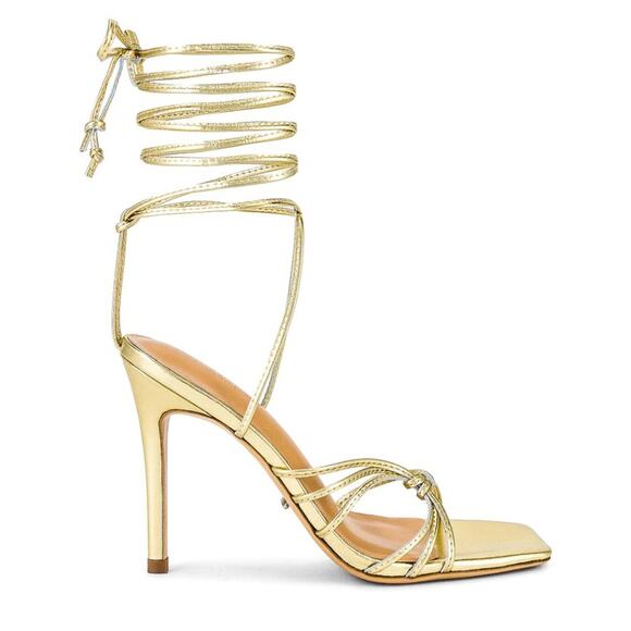 Tony Bianco Feliz Sandal in Gold Nappa Metallic Size 9 - Picture 2 of 6
